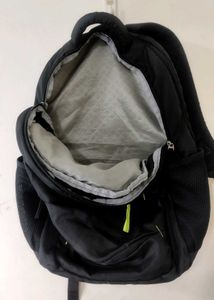 Black Laptop Backpack with Green Accents