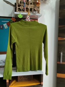 Green Mock Neck Top