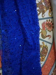 Dark Blue Sequence Saree