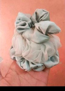 Puff Sleeve Tulle Dress with 3 scrunchies and one