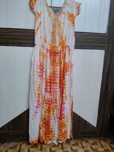 Bohemian Tie-Dye Maxi Dress