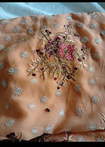 Georgette New Saree No Return/No Refund