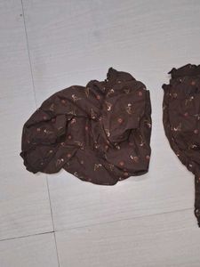 Vintage Brown Floral Print Leg Warmers of 2