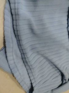 Light Blue Ribbed Long Sleeve Top