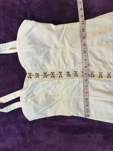 FOREVER 21 White Denim Dress