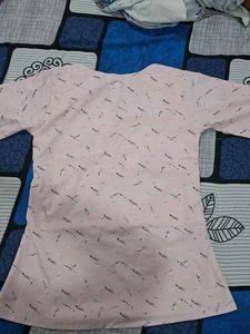 Women's Pink Printed Kurta