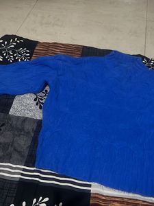 Cozy Blue Cable Knit Sweater
