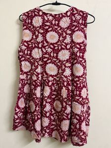 Red peplum top