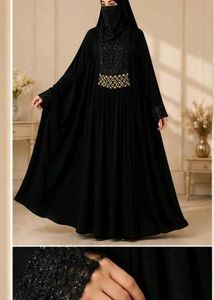 Elegant Black Abaya Gown