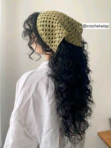 Crochet Hair Scarf Bandana