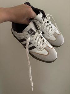 Adidas Samba White &amp; Brown Sneakers