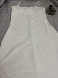 White Spaghetti Strap Bodycon Dress
