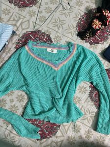 Trendy Twisted Knit Sweater