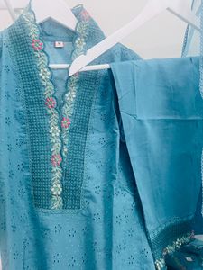 New Pakistani Kurta Set Front Lining Attached
