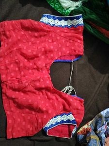 Elegant Red Saree with Embellishments