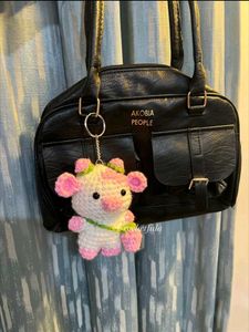 Adorable Crochet Cow Keychain