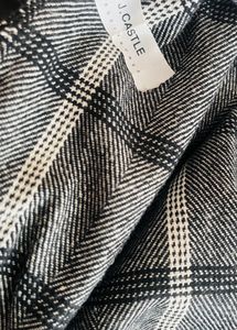 Black&amp; White Checks Winter Sweater Dress One Piece