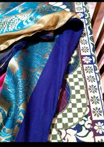 Pink &amp; Teal Silk Saree.  e 🥰