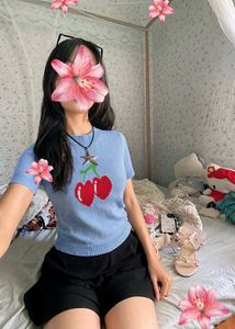 y2k Cherry Knit Top🎀🍒
