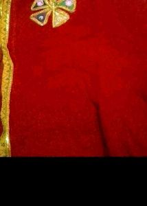 Vibrant Red &amp; Yellow Rajputi poshak Lehenga Choli