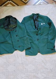 Green Suit & Vest Set
