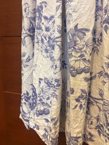 Chic Blue Floral Midi Dress