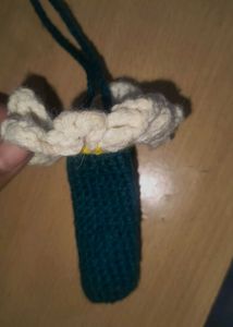 Crochet lipbalm holder  +pouch +flower keychains
