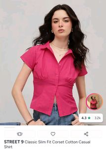 STREET 9 Classic Slim Fit Corset Cotton CasualShir