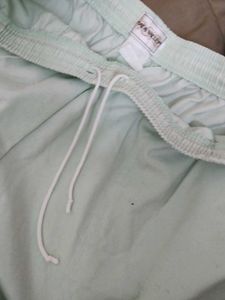 Light Green Wide-Leg Pants