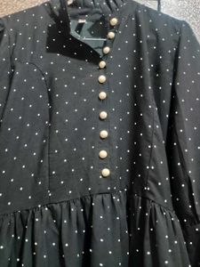 Chic Black Polka Dot Dress