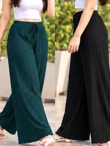 Chic Textured Palazzo Pants