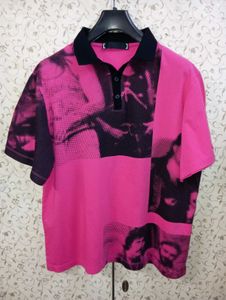[ OFOTD ] Men's Pink Graphic Print Polo T-Shirt