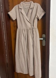 Checkered Wrap Dress