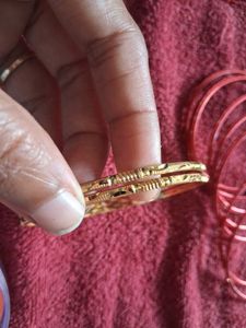 Elegant Gold Tone Bangles