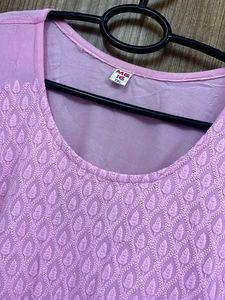 Baby Pink Embroidered Kurta