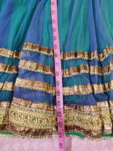 New Blue Net Anarkali By Rangmanch Pantaloons