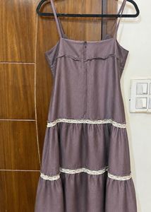 Boho Tiered Lace Trim Maxi Dress