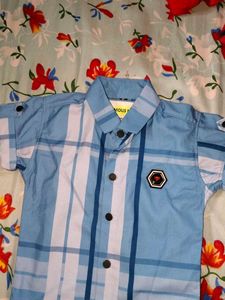 Blue Plaid Boys Shirt