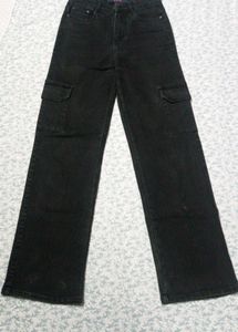 Black Cargo Jeans