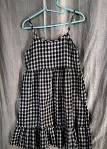 Cute Plaid Pinafore Dress
