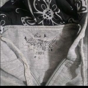 Gray Zip-Up Hoodie