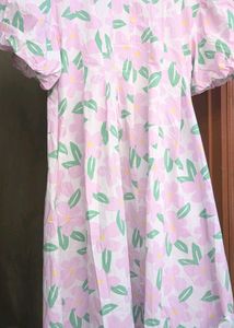 Floral Puff Sleeve Midi Dress