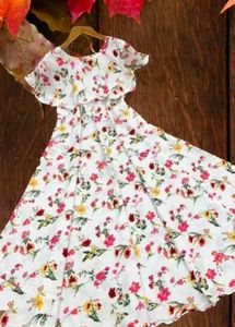 White Floral Maxi Dress