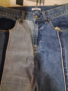 Unique Patchwork Denim Jeans