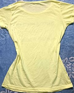 Yellow "Strong Woman" Graphic T-Shirt