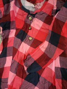 Size L Cute Red Kurta ❤️✨