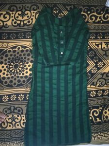 Green Striped Kurta