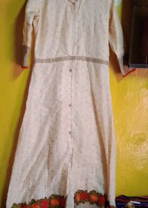 Cream Anarkali Gown