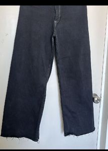 ZARA Black Wide Leg Jeans