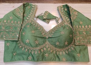 Embroidered Sabyasachi Green Blouse